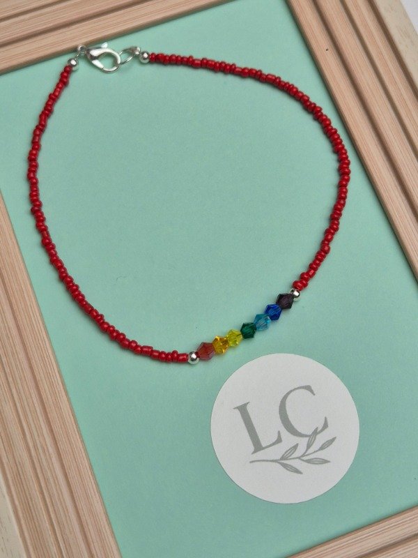 Producto - Tobillera 7 chakras roja