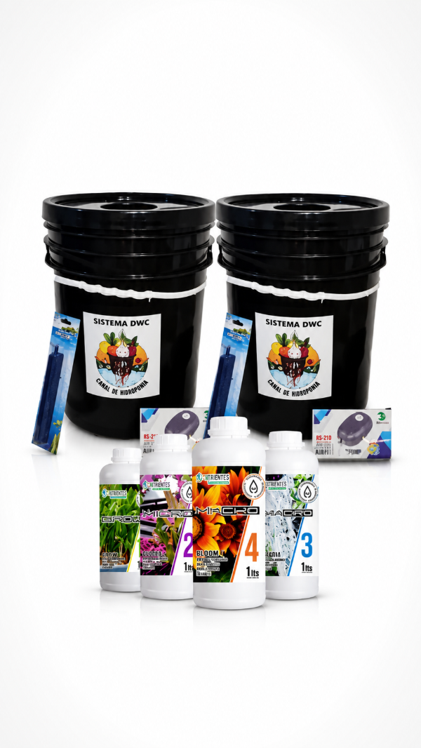Producto - 2 Sistemas DWC de 20L + Combo Bioproyect 1L