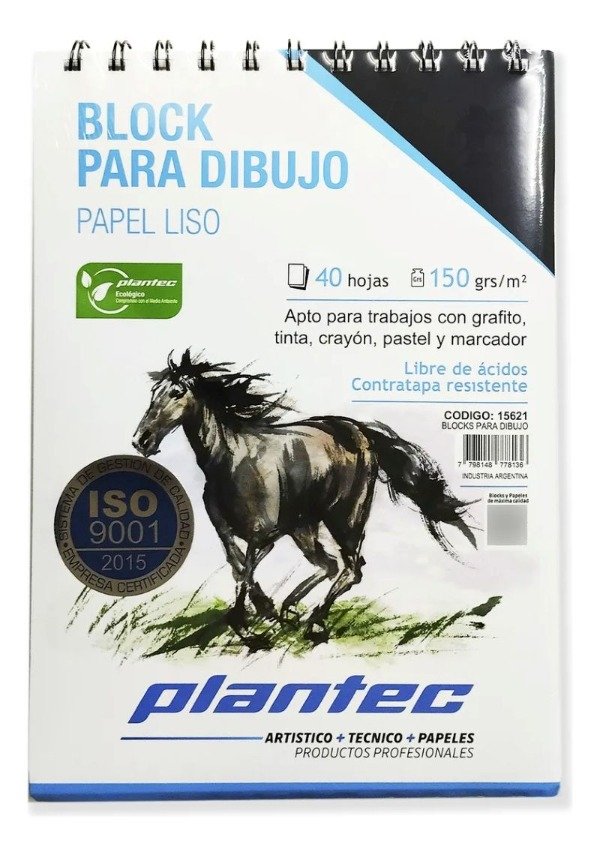 Producto - BLOCK P/DIBUJO ANILLADO A5 x 40 HJS 150 GRS LISO