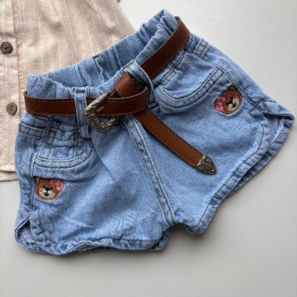 Producto - Short Mom bordado Osito línea bebas - 2