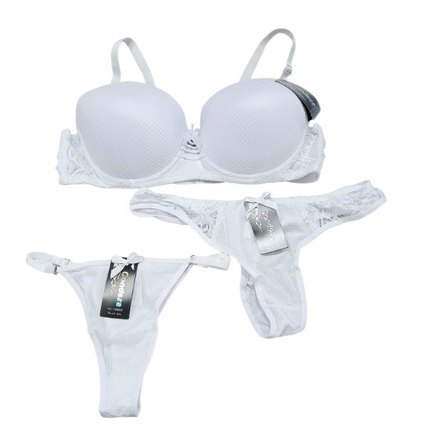 Producto - Conjunto Tres Piezas Blanco Talle 110/115/120/125
