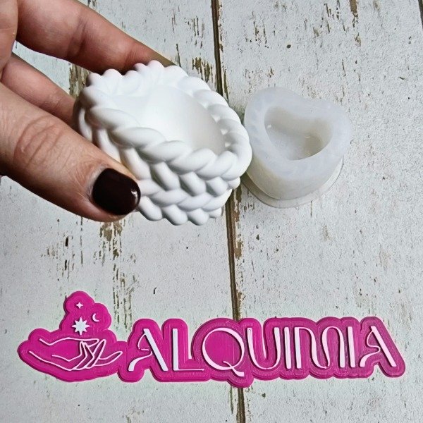 Producto - Molde Portavela Corazón Trenzado