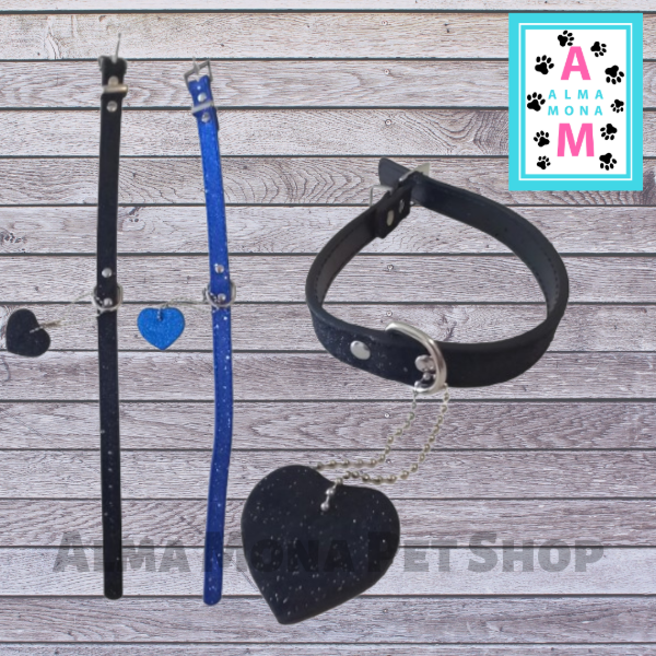 Producto - COLLAR CON GLITTER Y CORAZÓN COLGANTE 52 x 2.5 CM