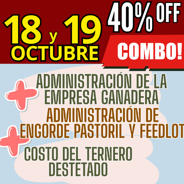 Producto - COMBO 3 CURSOS:Gestión Ganadera + Costo del Ternero + Engorde Pastoril y Feedlot - 0