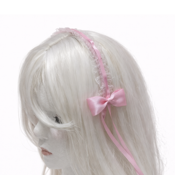 Producto - Vincha Rosé (rosa y blanco)