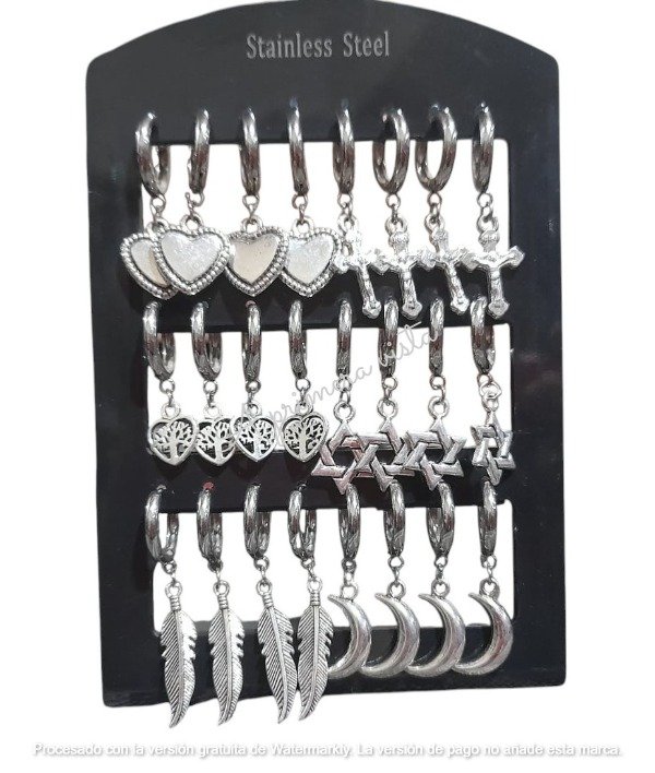 Producto - Aros argollas colgantes p/par (acerados)