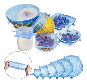 Producto - Tapas Ajustables Silicona 6 Reutilizables Hermeticas Redondo