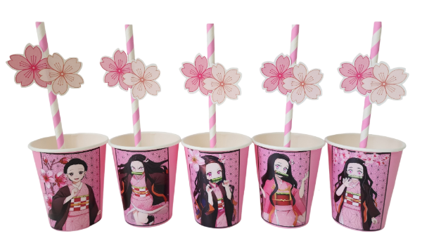 Producto - Demon Slayer Vasos X 5 unidades Nesuko