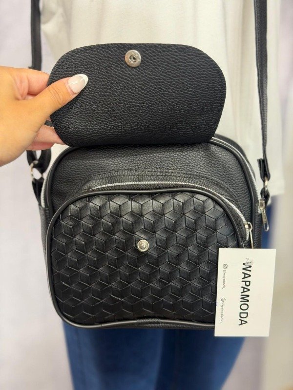 Producto - BANDOLERA DOTS NEGRA ECOCUERO - 2