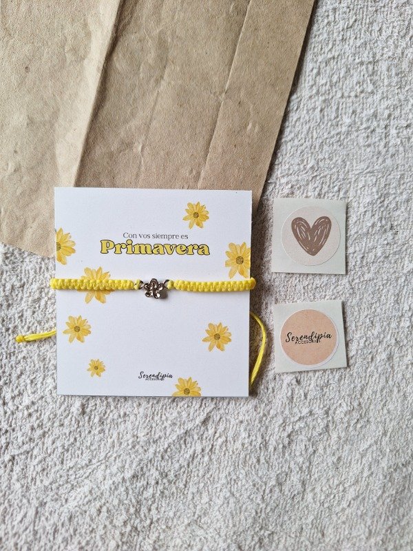 Producto - Pulsera amarilla con flor
