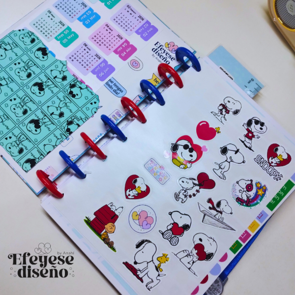 Producto - Agenda Perpetua Snoopy A5 Semana a la Vista con discos - 1