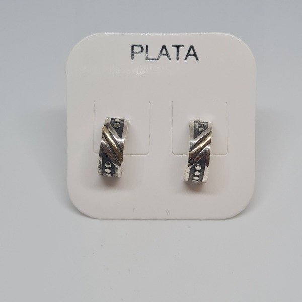 Producto - Aro plata y oro  media argolla