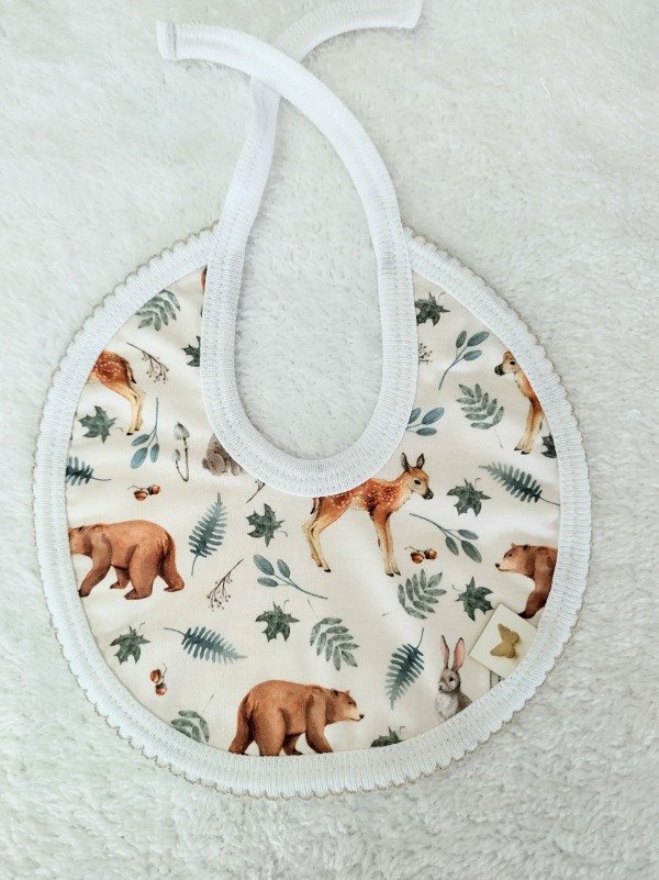 Producto - Babero redondo Bosque en beige
