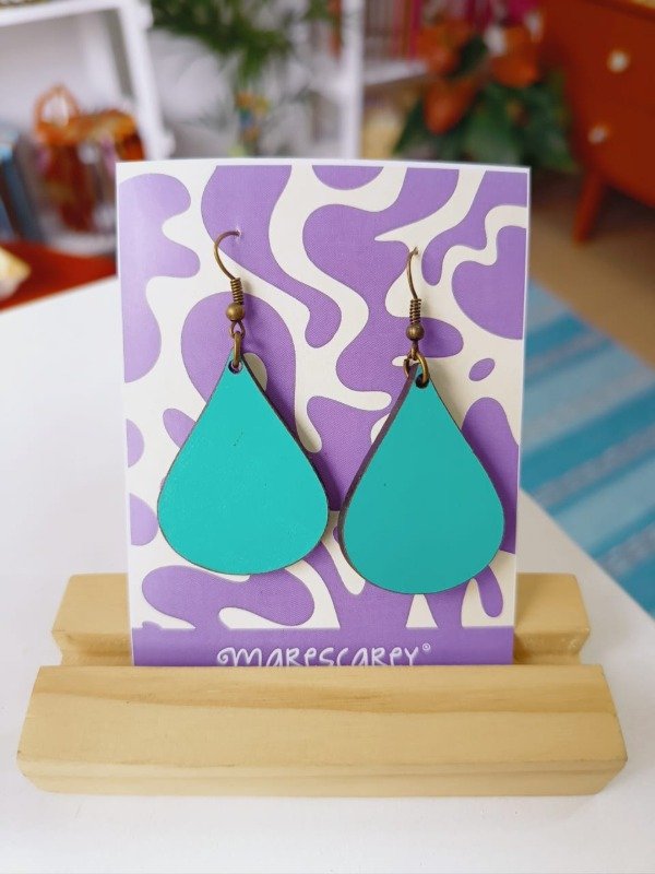 Producto - Aros Gota de Amor / Verde Aqua - 2