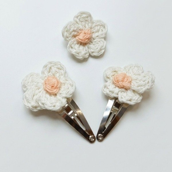 Producto - Par de hebillas tejidas blanco