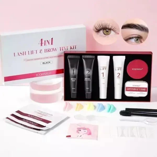 Producto - Kit Lifting Pestañas Y Tinte Cejas Black 4 en 1-  Iconsign Original