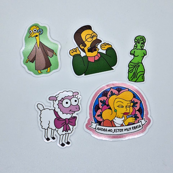 Producto - Pack x 5 stickers vinilo Los Simpsons