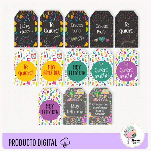 Producto - Kit Tags Día del Maestro - 2