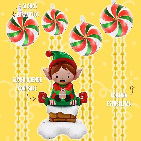 Producto - Combo globo Duende de Navidad