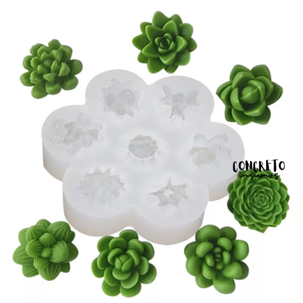 Producto - MOLDE DE SILICONA 7 MINI SUCULENTAS