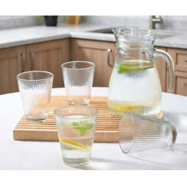Producto - JARRA DE VIDRIO + 4 VASOS - 1