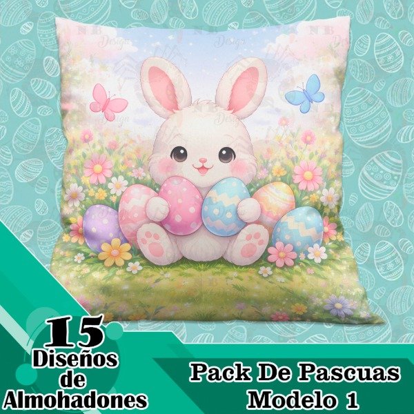 Producto - Diseños Digitales / Plantillas Para Almohadones De Pascuas M1