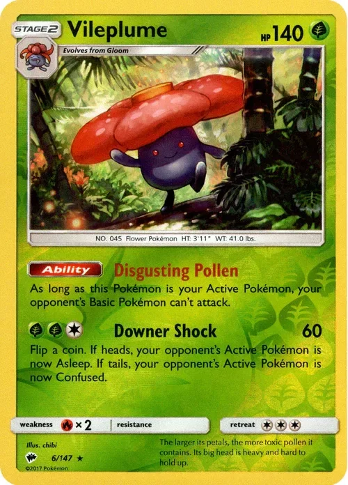 Producto - Vileplume - 6/147 - Burning Shadows - Reverse Holo