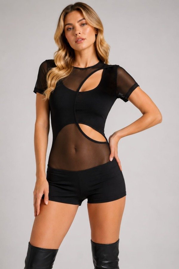 Producto - (#4173) BODY TULL RECORTE CON TOP - 0