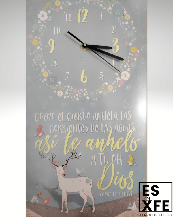 Producto - Reloj grande 50x25  "Como el ciervo"
