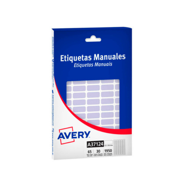 Producto - Etiquetas Avery Blancas Manuales Rectangulares Tapa Errores