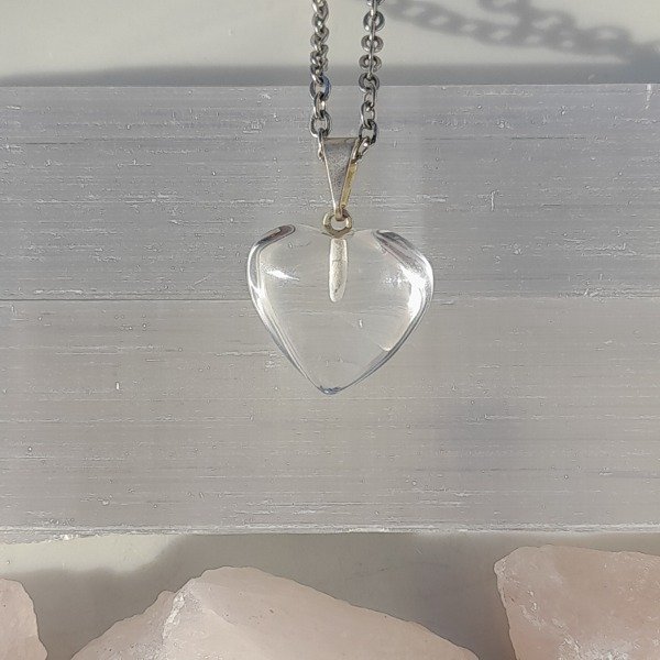 Producto - Collar Corazón Cuarzo Cristal Mini