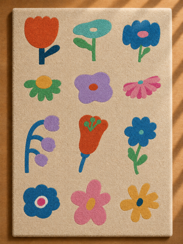 Producto - Alfombra florcitas 2.1 - a pedido