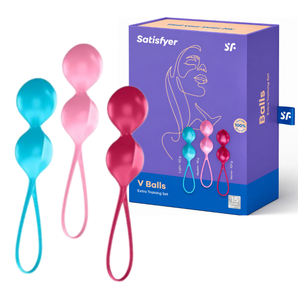 Producto - Bolas Vaginales Kegel Satisfyer V Balls  Set x3