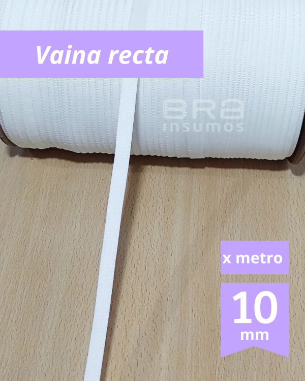 Producto - Vaina Recta 10 mm - Blanco (x Metro)