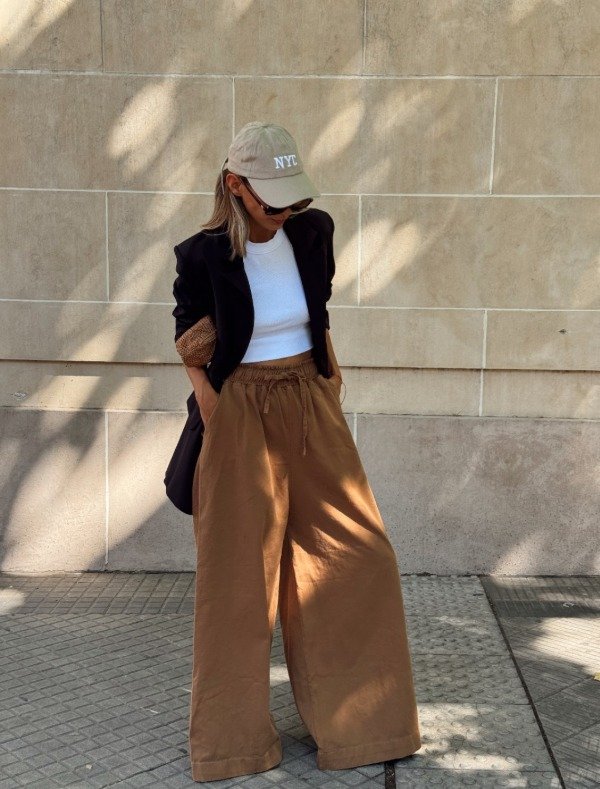 Producto - Pantalón palazzo gabardina oversize