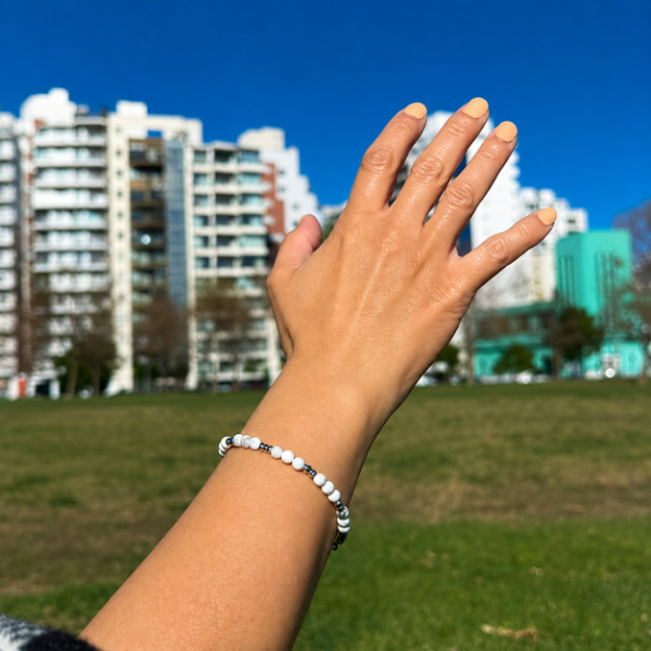Producto - Pulsera de Howlita blanca