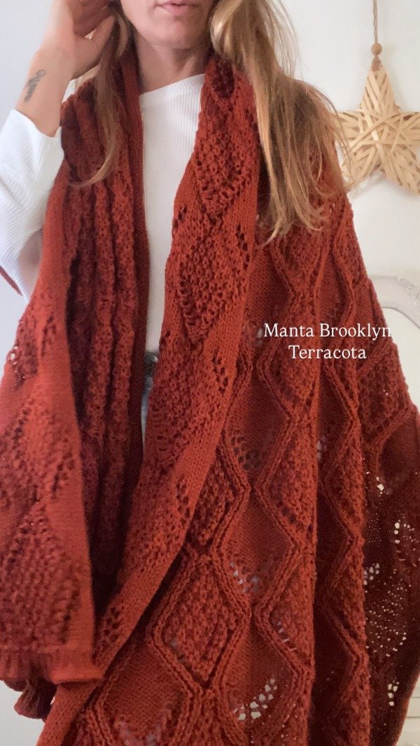Producto - Manta tejida Brooklyn Terracota