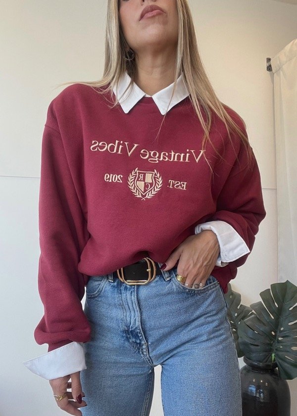 Producto - Buzo Vintage bordo