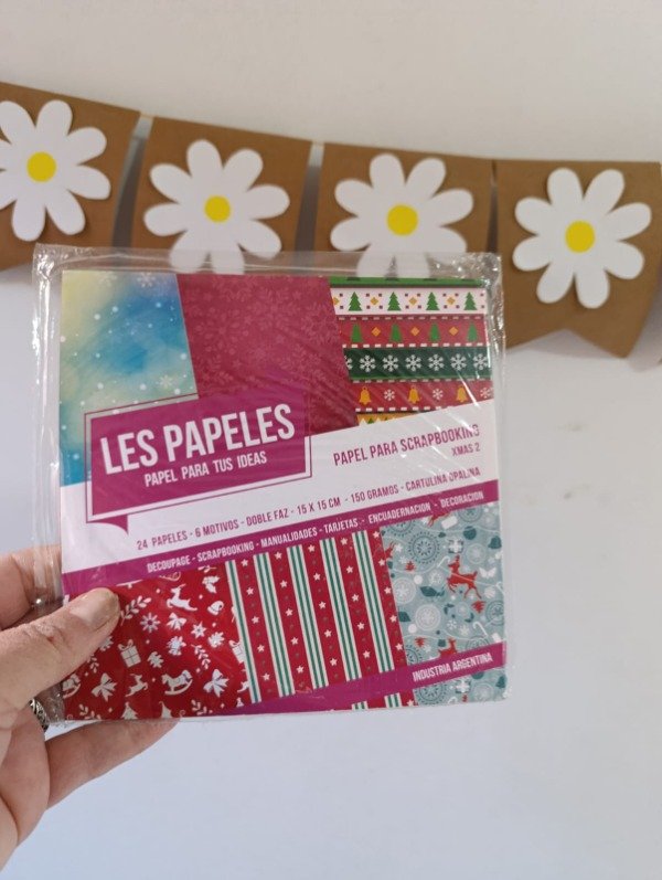 Producto - BLOCK PAPEL SCRAPBOOKING 3 NAVIDEÑO