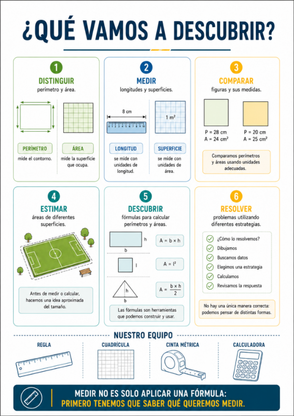 Producto - Perímetro y Área: Fórmulas, equivalencias y resolución de problemas - 1