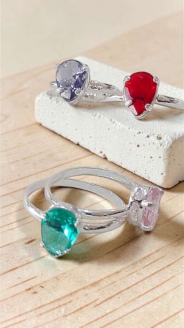 Producto - Anillo de Plata 925 piedra gota