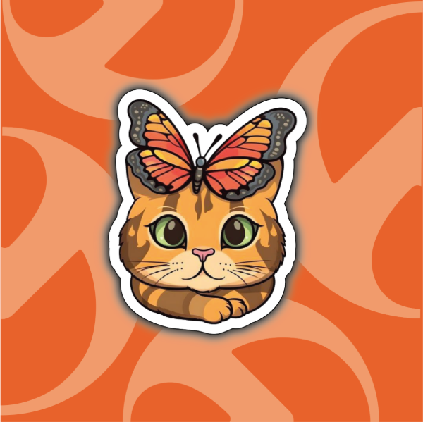 Producto - Gato con mariposa #1263