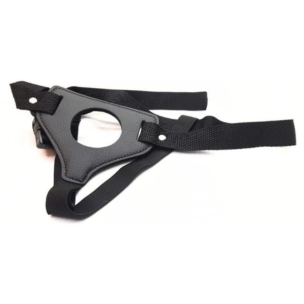 Producto - Arnes Sin Aro 5Cm Femenino Eco Cuero Negro- Correa Regulable
