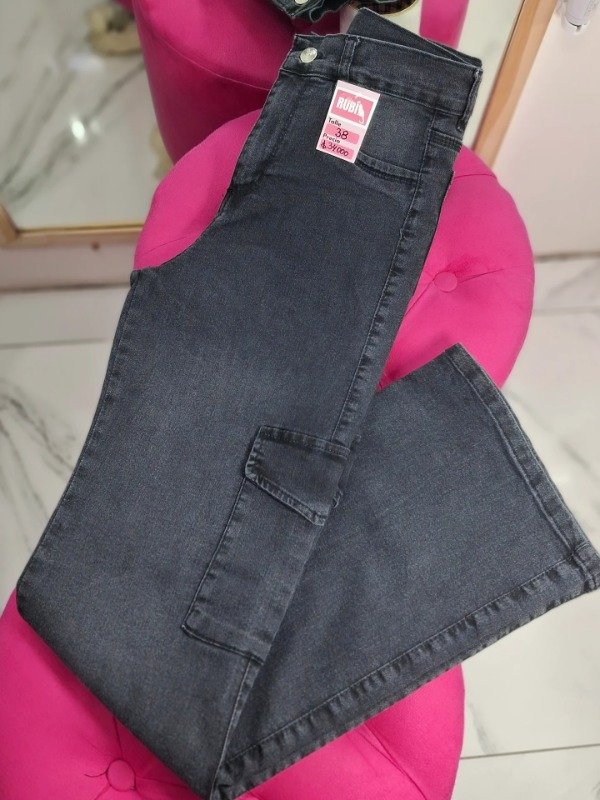Producto - Jeans Wide leg Cargo Grey