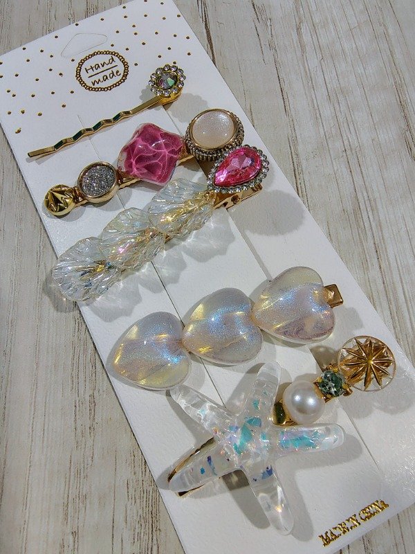 Producto - Set de hebillas x5 fucsia