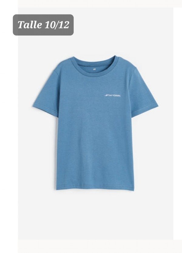 Remera manga corta HYM talle 10/12 azul