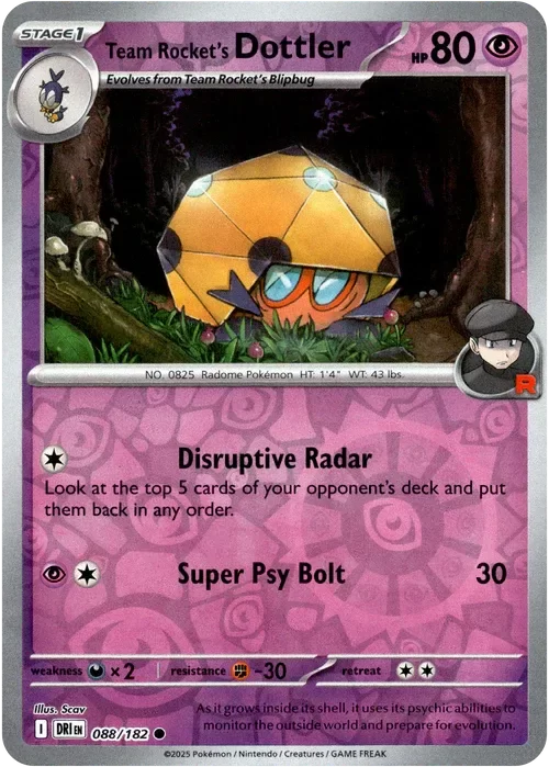 Producto - Team Rocket's Dottler - 088/182 - Destined Rivals - Reverse Holo