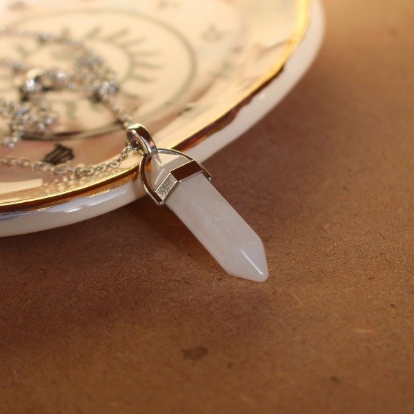 Producto - Collar Bipunta de Cuarzo Blanco