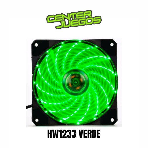 Producto - COOLER SEISA HW1233 VERDE LED PALETAS CRISTAL VERDE 120 MM