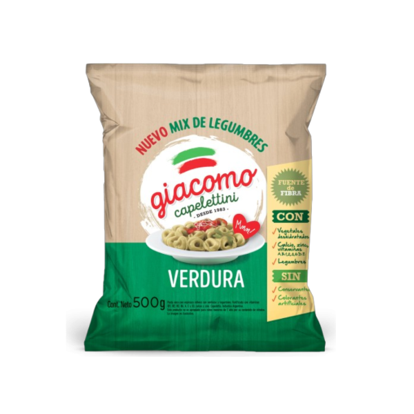 Producto - GIACOMOS CAPELETTINI MIX LEGUMBRE VERD 12u x 500g